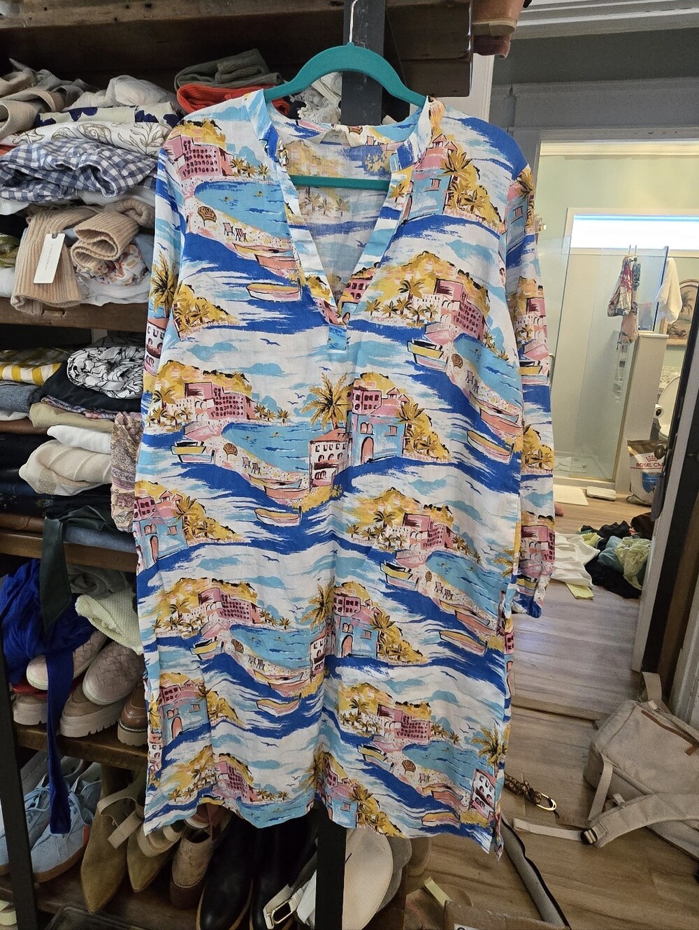 Boden Multicolor Coastal Print Tunic - Picture 1 of 6